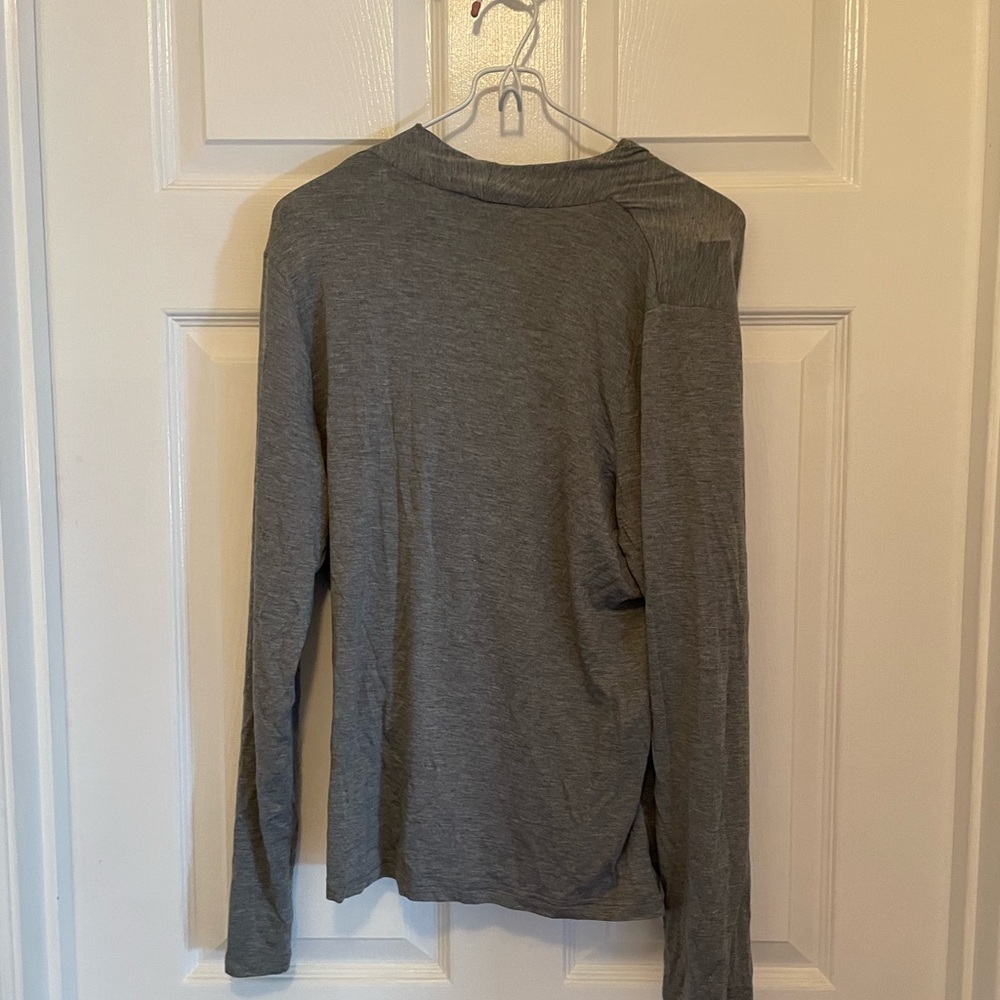 Grey cross-body top